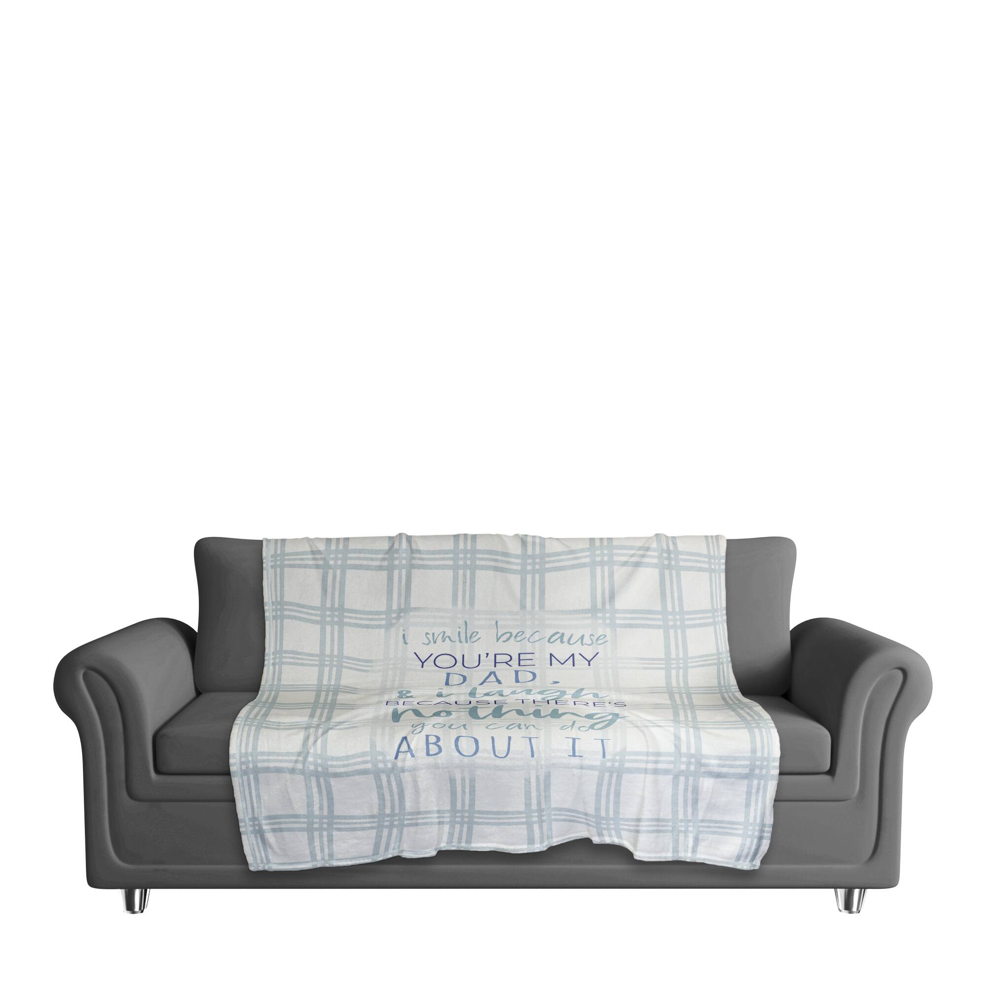 I Smile Because You're My Dad Coral Fleece Blanket